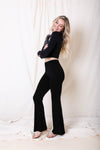 Flared Stretchy Lounge Pants With Relaxed Fit