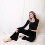 Flared Stretchy Lounge Pants With Relaxed Fit