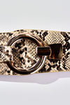 SNAKE PRINT FASHION BELT