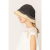 DIONA J TWO TONE STRAW BUCKET HAT ONE SIZE COLOR BLACK