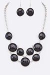 Pebble Stone Statement Necklace Set