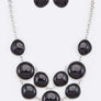 Pebble Stone Statement Necklace Set