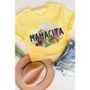 Diona J Mother's Day Mamacita Graphic Tee Shirt Short Sleeve Size XL Yellow