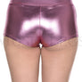 Metallic booty shorts with waist band
