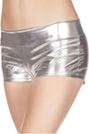 Metallic booty shorts with waist band