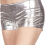 Metallic booty shorts with waist band