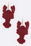 Beaded Iconic Crawfish Earrings