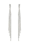 Long Twisted 5 Lines Rhinestone Earrings