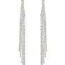 Long Twisted 5 Lines Rhinestone Earrings