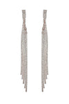 Long Twisted 5 Lines Rhinestone Earrings