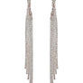 Long Twisted 5 Lines Rhinestone Earrings