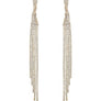 Long Twisted 5 Lines Rhinestone Earrings