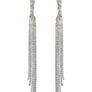 Long Twisted 5 Lines Rhinestone Earrings