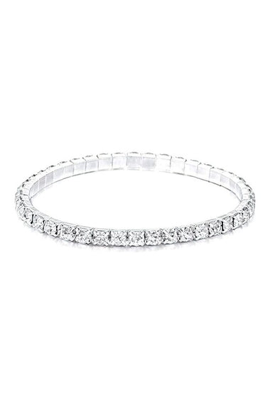1 Row Strand Line Stretch Rhinestone Bracelet