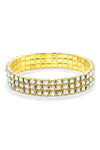 3 Row Strand Line Stretch Rhinestone Bracelet