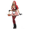 Sexy Red Riding Hood 4 Pc Cosplay Halloween Red Women's Costume Set Size M/L