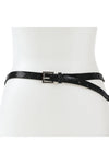 Thin Rhinestone Patch Fashion Wedding Sash Belt