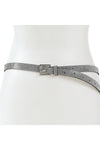 Thin Rhinestone Patch Fashion Wedding Sash Belt