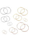 Ultra Thin Basic Hoop Earrings, 25mm to 100mm