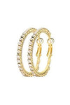 35mm Basic Sparkle Rhinestone Hoop Earrings