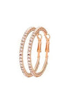 45mm Basic Sparkle Rhinestone Hoop Earrings