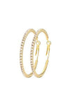 45mm Basic Sparkle Rhinestone Hoop Earrings