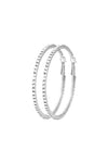 65mm Basic Sparkle Rhinestone Hoop Earrings