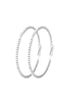 75mm Basic Sparkle Rhinestone Hoop Earrings