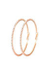 75mm Basic Sparkle Rhinestone Hoop Earrings