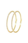 75mm Basic Sparkle Rhinestone Hoop Earrings