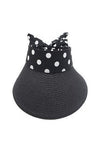 Wide Brim Straw Sun visor UV Protection Dot HAT