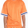 MESH SLEEVE TAPE ATHLETIC TSHIRT