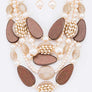 Pebble Wood And Stone Layer Necklace Set