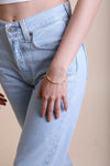 Matte Gold Twist Bangle With Sleek Design
