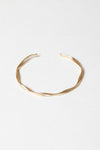 Matte Gold Twist Bangle With Sleek Design