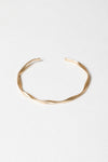 Matte Gold Twist Bangle With Sleek Design