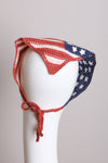 Crochet American Flag Hair Bandana Scarf