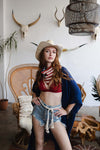Crochet American Flag Hair Bandana Scarf