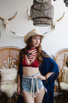 Crochet American Flag Hair Bandana Scarf