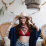 Crochet American Flag Hair Bandana Scarf