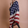 American Flag Knit Blanket Scarf - Oversized