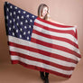 American Flag Knit Blanket Scarf - Oversized