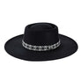 FLAT TOP FELT FEDORA WITH BOHO BAND