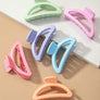 Iridescent crescent shape big claw hair clip