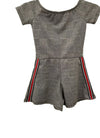 KIDS PLAID STRIPE SIDE ROMPER