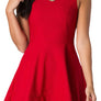 JUNIORS SLEEVELESS PARTY DRESS WITH ZIPPER BACK