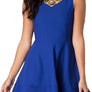 JUNIORS SLEEVELESS PARTY DRESS WITH ZIPPER BACK