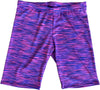 JUNIORS SPACE DYE COTTON BIKER SHORTS