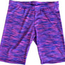 JUNIORS SPACE DYE COTTON BIKER SHORTS
