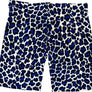 JUNIORS CHEETAH PRINT COTTON BIKER SHORTS